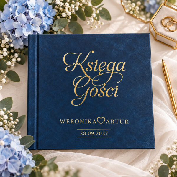 księga gości granat DRUK UV
