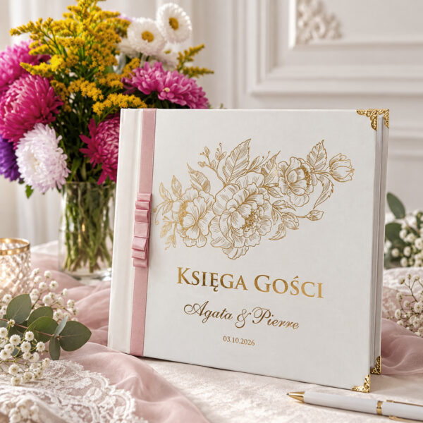 księga gości ze wstążką