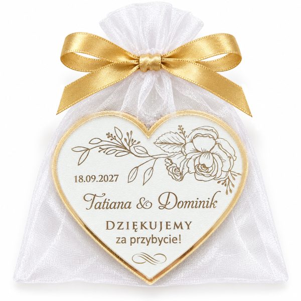 magnes z grawerem i lustrzaną ramką