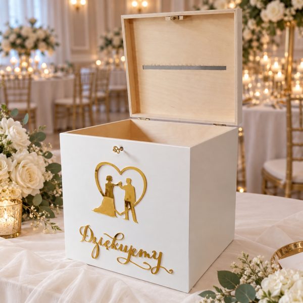 pudełko na koperty z lustrzaną aplikacją