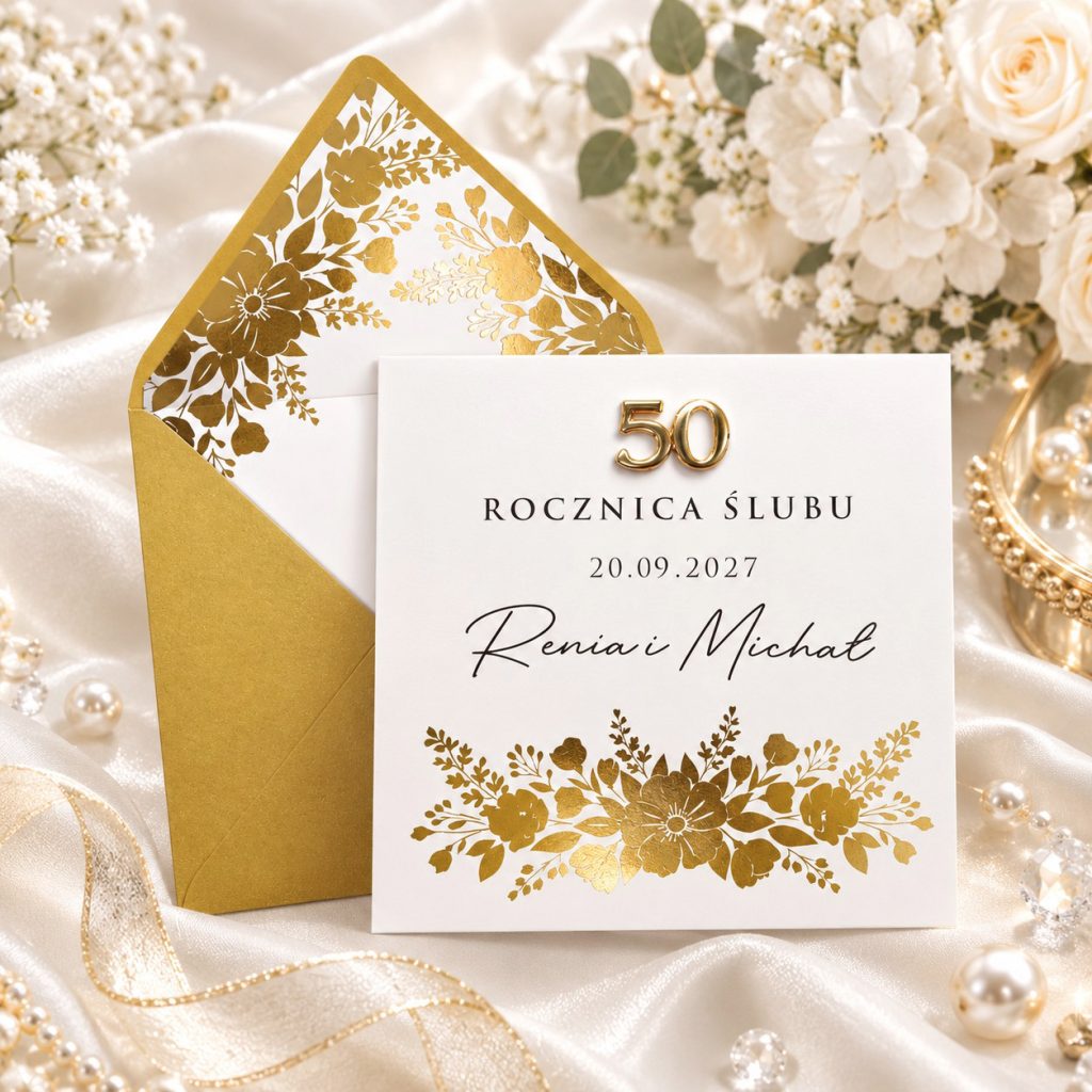 zaproszenia na 50 rocznicę złote gody