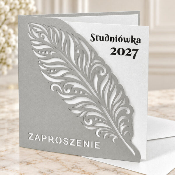 Zaproszenie na Bal Ósmoklasisty - ażurowe wycinane laserowo